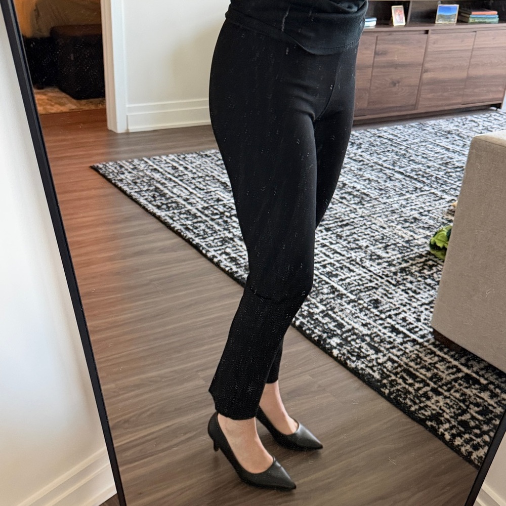 Sanctuary x Anthropologie Black Ankle Cropped Knit Pants